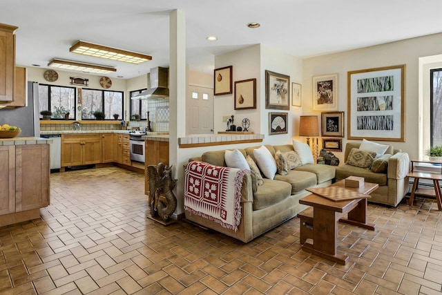 20 Schoolhouse Rd, Waccabuc, NY 10597 - living area featuring recessed lighting