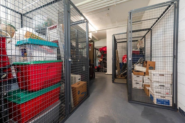 view of storage area