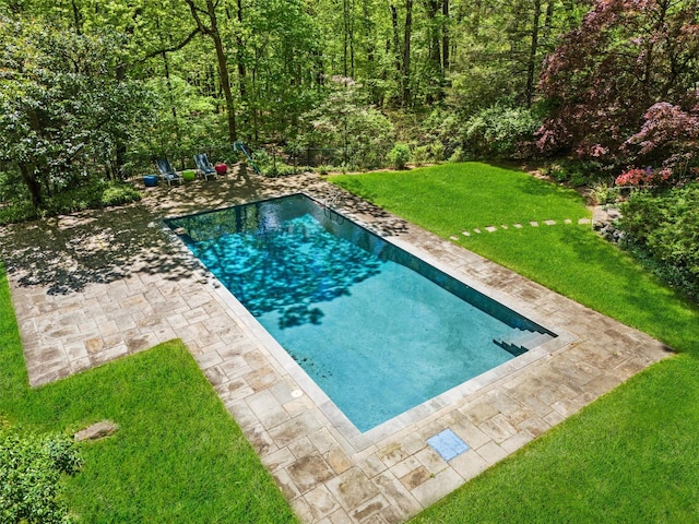 1391 Hunterbrook Rd, Yorktown Heights, NY 10598 - swimming pool featuring a lawn and a patio area