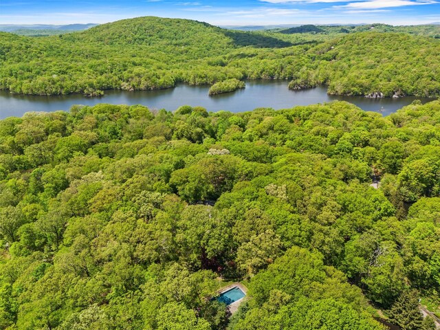 1391 Hunterbrook Rd, Yorktown Heights, NY 10598 - aerial view of a heavily wooded area and a large body of water