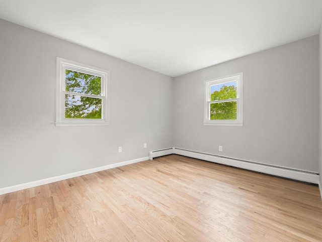 31 Pennsylvania Ave, Valley Cottage, NY 10989 - empty room featuring wood finished floors, baseboards, and a baseboard radiator