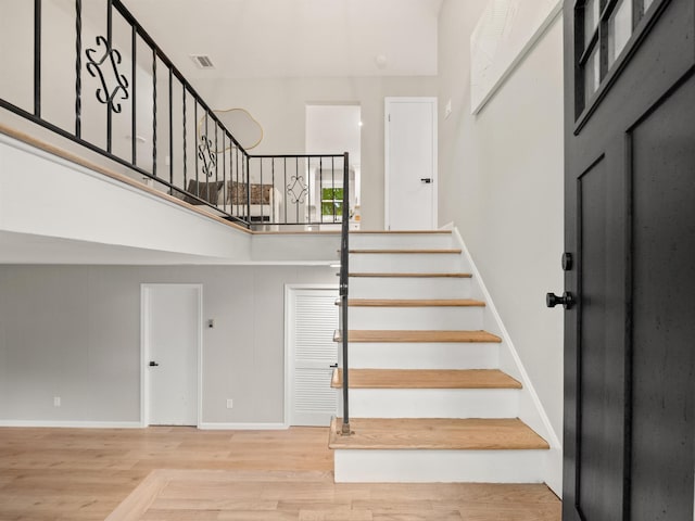 31 Pennsylvania Ave, Valley Cottage, NY 10989 - staircase featuring baseboards and wood finished floors