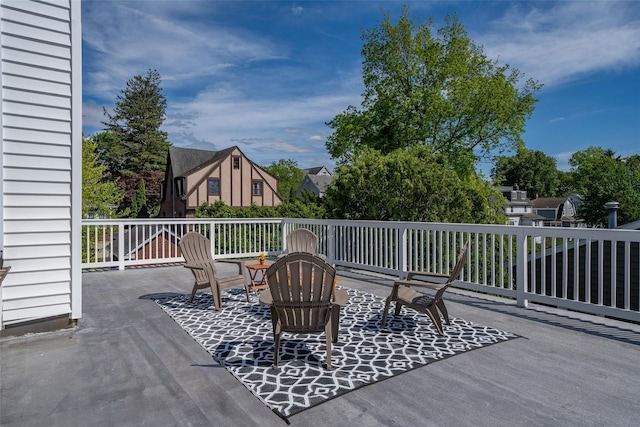 116 Oakland Ave, Tuckahoe, NY 10707 - wooden terrace featuring a patio and a residential view