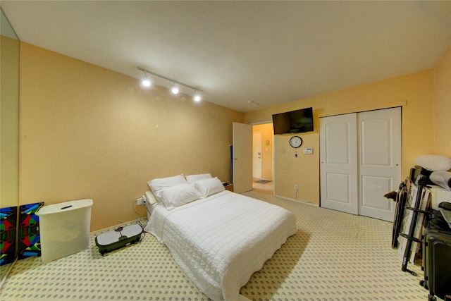 1337 Broadway Unit C22, Hewlett, NY 11557 - carpeted bedroom with track lighting and a closet
