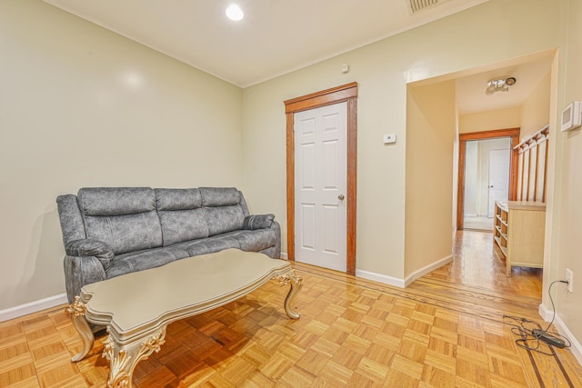 sitting room with baseboards