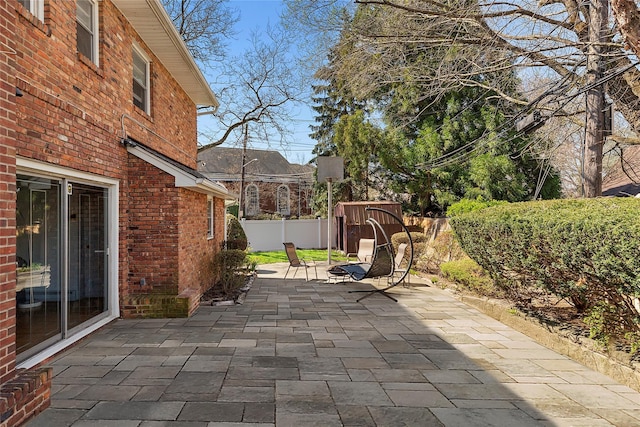 view of patio / terrace featuring a fenced backyard