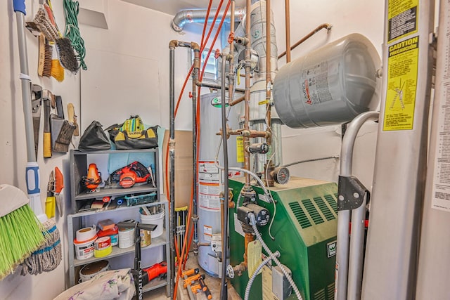 351 Bch 87th St, Rockaway Beach, NY 11693 - utility room featuring water heater and a heating unit