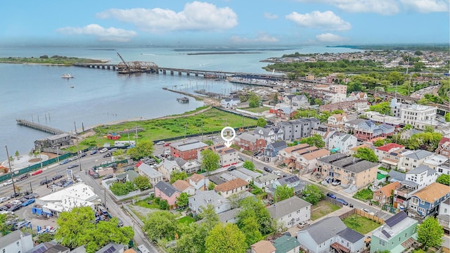 351 Bch 87th St, Rockaway Beach, NY 11693 - drone / aerial view of a notable bridge and a nearby body of water