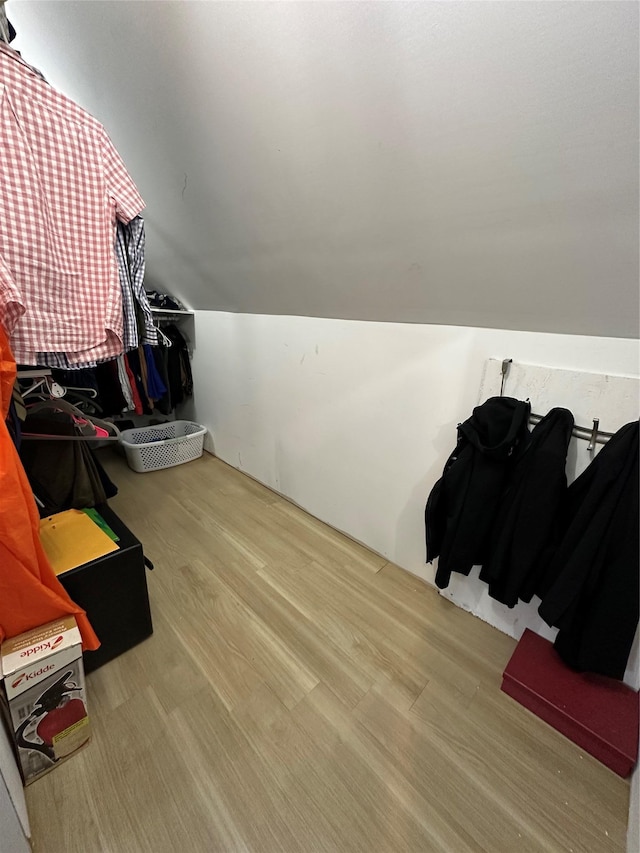 487 Southwoods Dr, Monticello, NY 12701 - interior space with lofted ceiling and wood finished floors