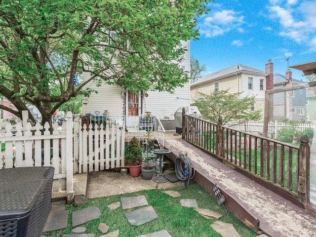 123-19 7th Ave, College Point, NY 11356 - view of patio with a gate and fence private yard