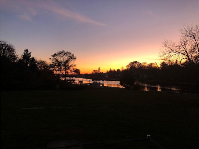 view of local wilderness featuring a water view
