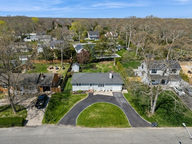 drone / aerial view featuring a residential view