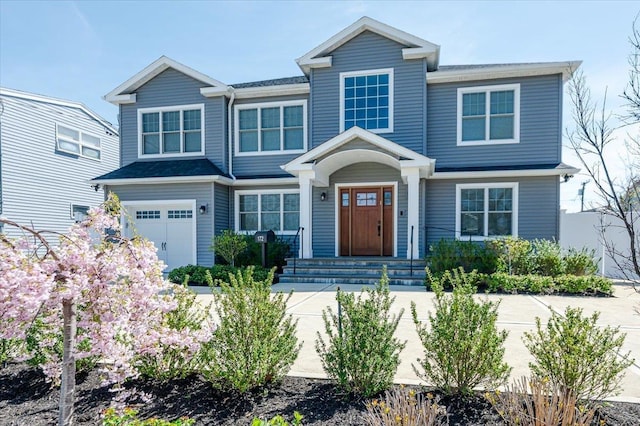 traditional home with a garage