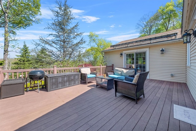 21 Rhinecliff Rd, Brewster, NY 10509 - deck with an outdoor living space and grilling area