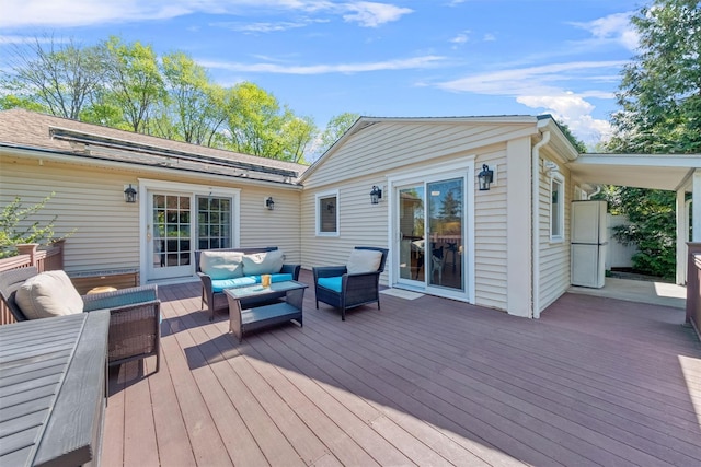 21 Rhinecliff Rd, Brewster, NY 10509 - wooden deck featuring outdoor lounge area