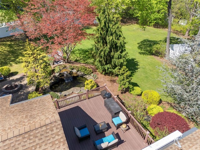 21 Rhinecliff Rd, Brewster, NY 10509 - birds eye view of property with a small pond