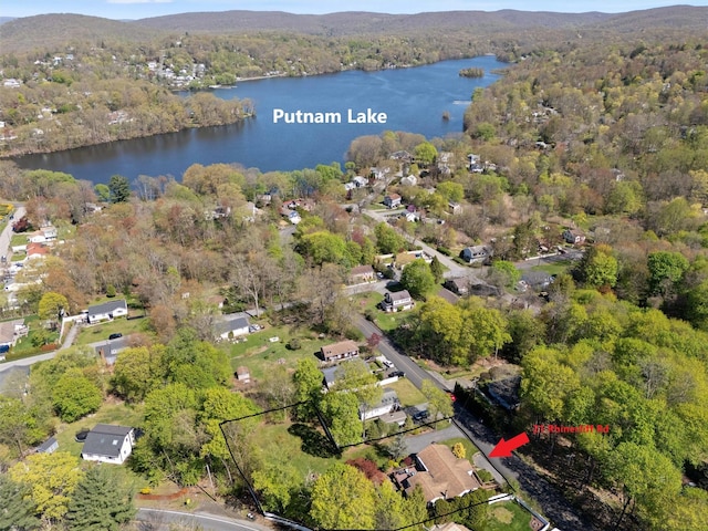 21 Rhinecliff Rd, Brewster, NY 10509 - birds eye view of property with a water view and a view of trees