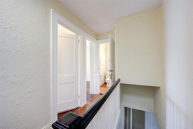 32-55 54th St, Woodside, NY 11377 - hallway with a textured wall and wood finished floors