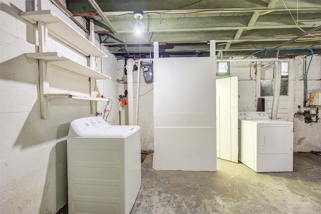 32-55 54th St, Woodside, NY 11377 - unfinished below grade area with washing machine and dryer and gas meter
