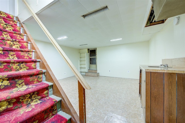 32-55 54th St, Woodside, NY 11377 - stairs with tile patterned floors