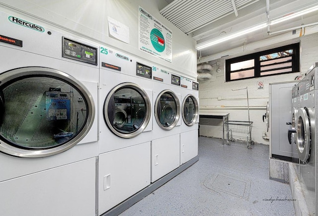 105-15 66th Rd St Unit 4E, Forest Hills, NY 11375 - common laundry area featuring stacked washer / drying machine and washing machine and dryer