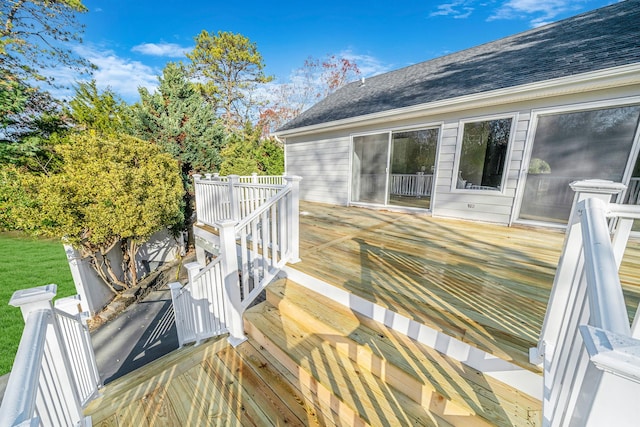view of wooden deck