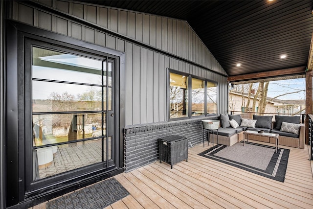 18 Mcbride Pl, Goshen, NY 10924 - sunroom with outdoor lounge area and vaulted ceiling