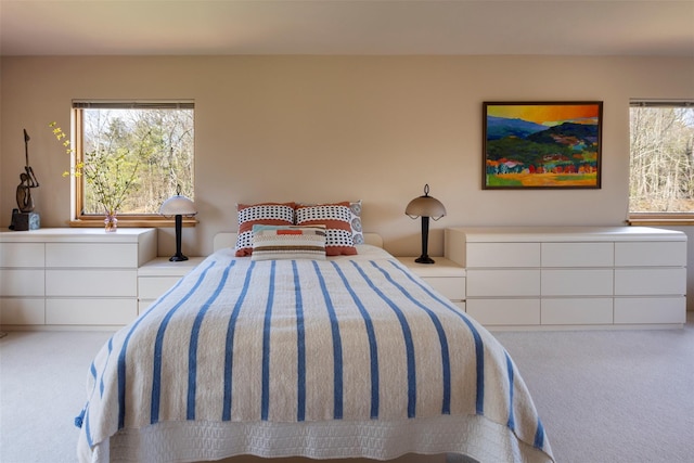 view of carpeted bedroom