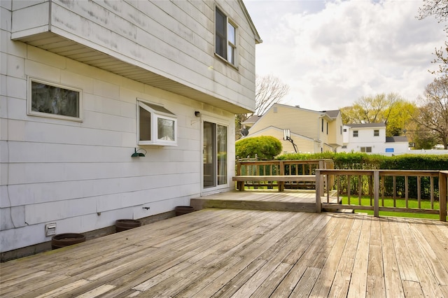 5 Cottonwood Ave, Port Jefferson Station, NY 11776 - wooden deck featuring a residential view