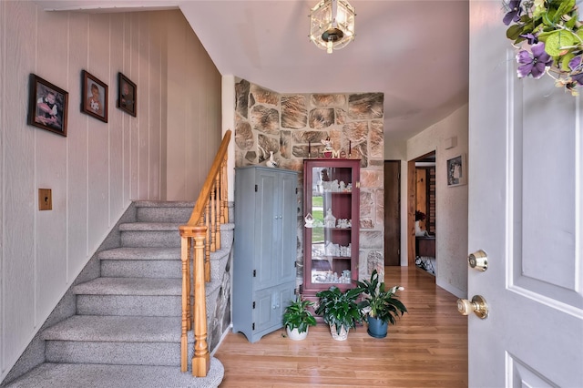 5 Cottonwood Ave, Port Jefferson Station, NY 11776 - foyer with wood finished floors and stairway