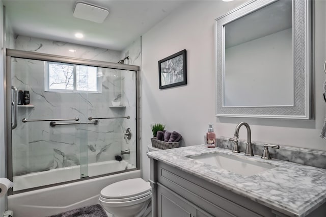5 Cottonwood Ave, Port Jefferson Station, NY 11776 - full bath with combined bath / shower with glass door, vanity, and toilet