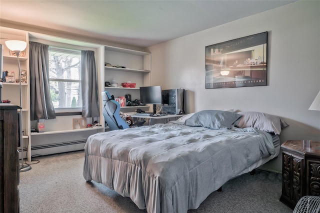 5 Cottonwood Ave, Port Jefferson Station, NY 11776 - bedroom with a baseboard heating unit and carpet flooring