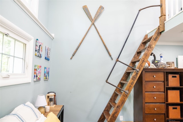2 Spring Hollow Rd, Centerport, NY 11721 - stairway with crown molding