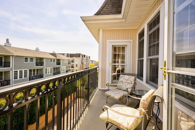 balcony with a residential view