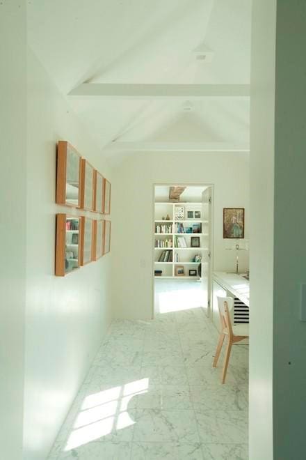 unfurnished bedroom with lofted ceiling with beams