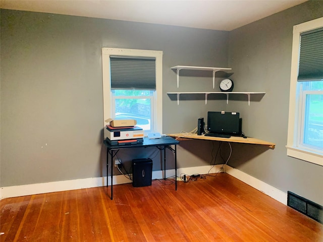 781 Pine Island Tpke, Warwick, NY 10990 - office with baseboards, a wealth of natural light, and wood finished floors