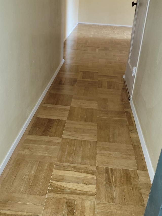 1503 Metropolitan Ave Unit 2F, Bronx, NY 10462 - hall with baseboards and parquet flooring