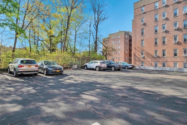 view of uncovered parking lot