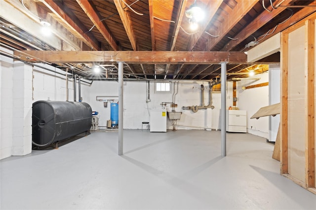 12 Brundage St, Armonk, NY 10504 - basement with washer / dryer and heating fuel