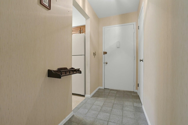 hallway with baseboards