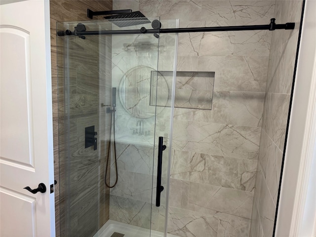 79 Enfield Ct Unit B, Ridge, NY 11961 - full bathroom featuring a shower stall