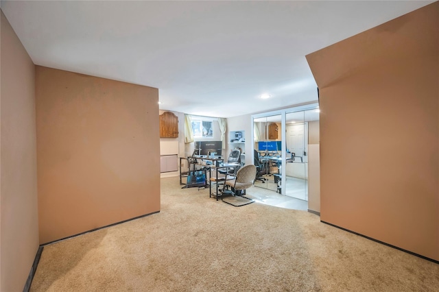 interior space with carpet flooring