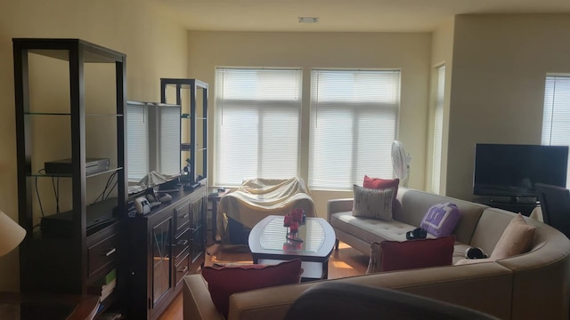 living room with visible vents