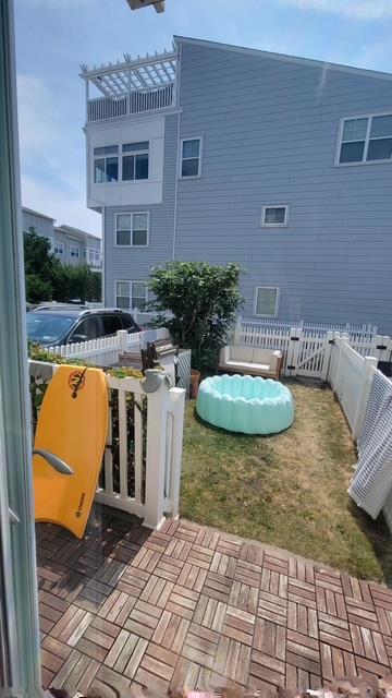 view of patio featuring a fenced backyard