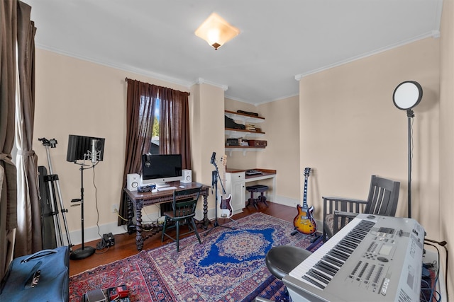 101 Mohican Park Ave, Dobbs Ferry, NY 10522 - office space with wood finished floors, ornamental molding, and baseboards