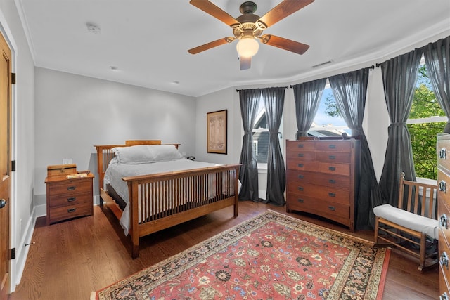 101 Mohican Park Ave, Dobbs Ferry, NY 10522 - bedroom with wood finished floors, ceiling fan, and baseboards