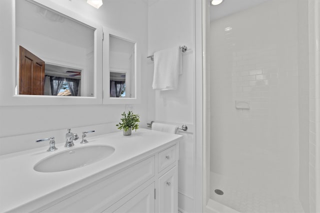 101 Mohican Park Ave, Dobbs Ferry, NY 10522 - bathroom with vanity and a shower stall