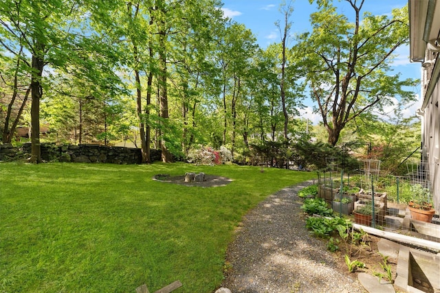 101 Mohican Park Ave, Dobbs Ferry, NY 10522 - view of green lawn featuring a vegetable garden
