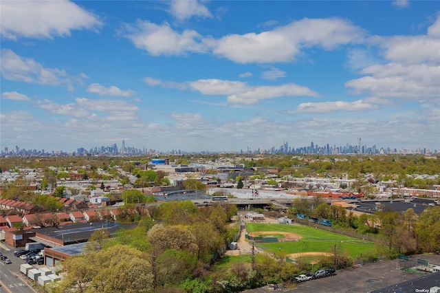drone / aerial view featuring a view of city