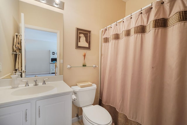 10 Symphony Dr, Lake Grove, NY 11755 - full bathroom featuring toilet, vanity, and a shower with shower curtain